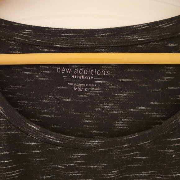 New Additions Maternity Heathered Black knee-length dress - Picture 3 of 4